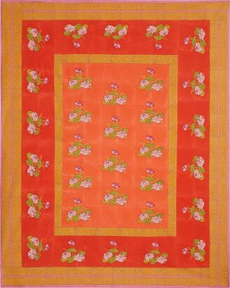 Tea Flower Redorange tablecloth-AA