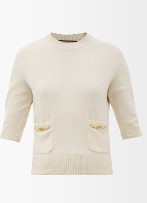 Chain-embellished Cashmere Sweater