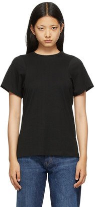 Black Curved Seam T-Shirt