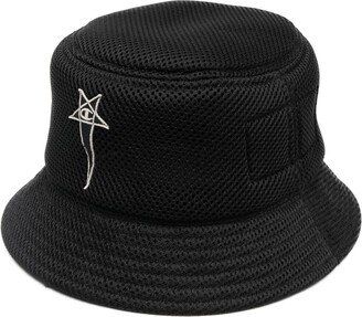 Logo-Embroidered Perforated Bucket Hat