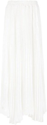 Pleated High-Waist Maxi Skirt