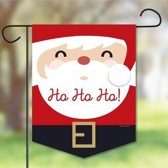 Big Dot Of Happiness Jolly Santa Claus Outdoor Decor - Double-Sided Christmas Garden Flag 12 x 15.25