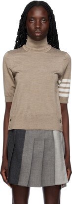 Taupe 4-Bar Turtleneck