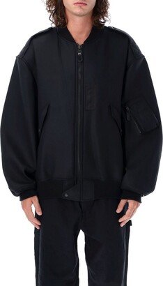 Zip-Up Long-Sleeved Bomber Jacket