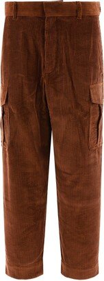 Straight-Leg Corduroy Cargo Trousers-AB