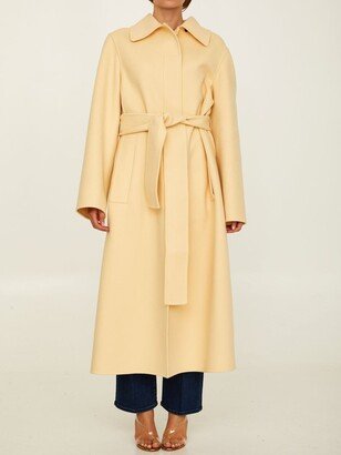 Yellow wool coat