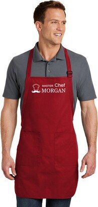 Love Sketches Personalized Apron Embroidered Master Chef Add A Name, Premium Quality With Embroidery, Great Gift