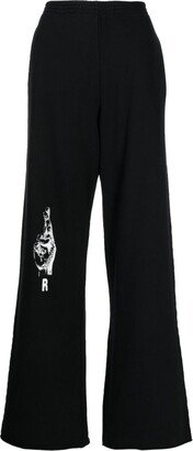 Graphic-Print Cotton Track Pants-AE