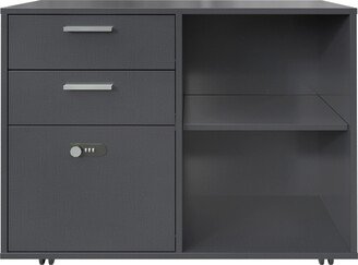 Drawer Wood File Cabinet with coded Lock