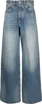 High-Rise Wide-Leg Jeans-DF