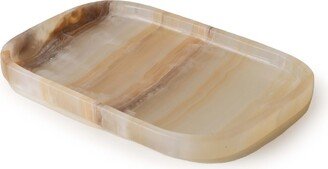 And Jacob Less Is More Bathroom Small Alabaster Tray - Yellow & Orange