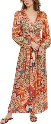 He Promise Silk-Blend Maxi Dress