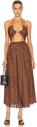 Bandeau Tie Dress in Rust