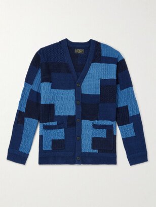 Patchwork Knitted Cotton Cardigan