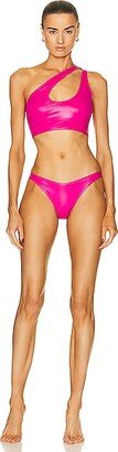 Wet Bikini Set in Fuchsia