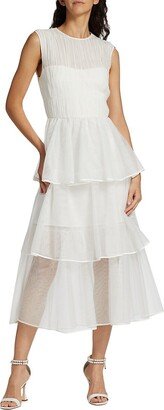 SIMKHAI Benton Pleated Tulle Dress