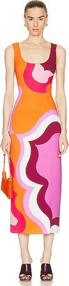 Sleeveless Sheath Dress in Orange