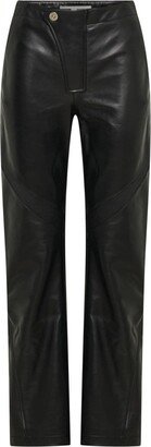 Panelled Leather Trousers