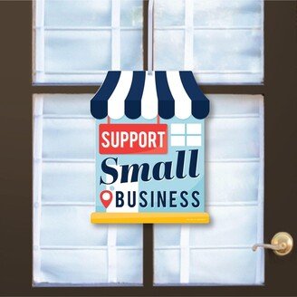 Big Dot Of Happiness Support Small Business - Hanging Thank You Outdoor Front Door Decor - 1 Pc Sign