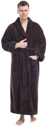 Men's Shawl Collar Premium Fleece with Full Ankle Length Bathrobe