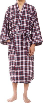 Leisureland Men's Red Plaid Robe