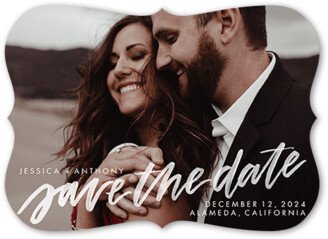 Save The Date Cards: Always Worth It Save The Date, White, 5X7, Pearl Shimmer Cardstock, Bracket