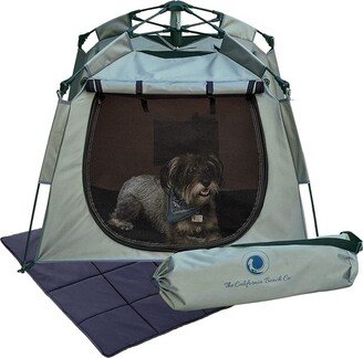 The California Beach Co POP 'N GO Puppy Playpen - Durable, Portable Dog Playpen for Small Dogs & Cats w/ Travel Bag, Grey