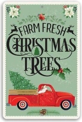 Tin - Farm Fresh Christmas Trees Durable Metal Sign 8