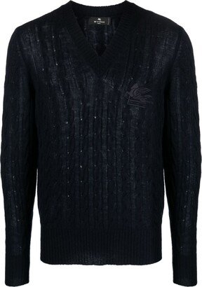 Logo-Embroidered Cashmere Jumper-AA