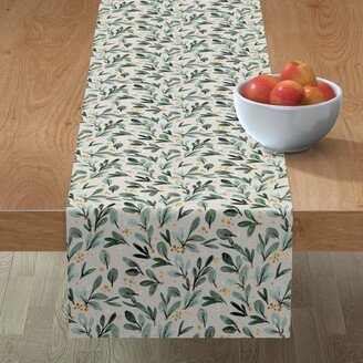 Table Runners: Winterberry Sprigs - Multi Table Runner, 90X16, Green