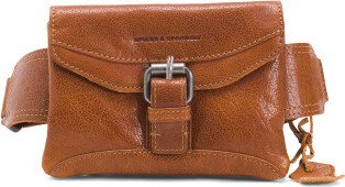 TJMAXX Leather Waist Bag With Buckle Detail