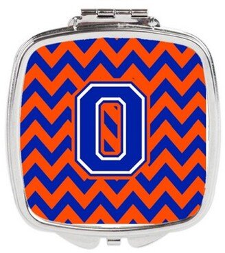 CJ1044-OSCM Letter O Chevron Orange & Blue Compact Mirror, 3 x 0.3 x 2.75 in.