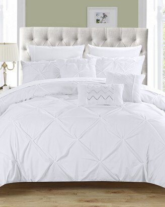 Salvatore Pinch Pleated & Ruffled Comforter Set-AA