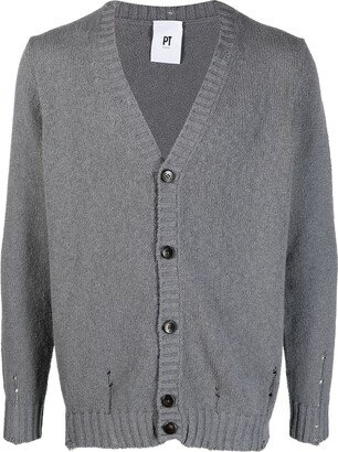 PT Torino V-neck knitted cardigan-AD