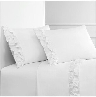 Percale 300Tc Double Ruffle Sheet Set