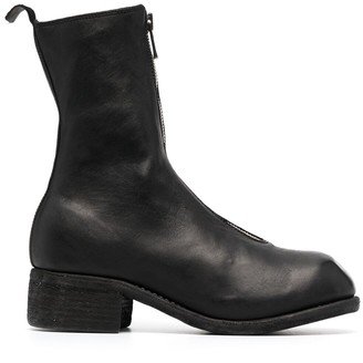 Front-Zip Ankle Boots