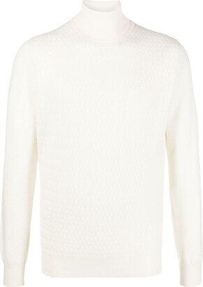 Embossed-Knit Virgin-Wool Jumper