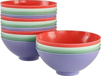 Home Zelly Melamine 7 in 16 Piece Bowl Set in Assorted Colors