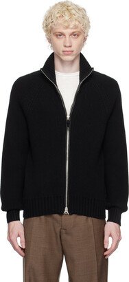 Black Zip Through Sweater