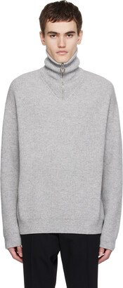 Gray Half-Zip Sweater