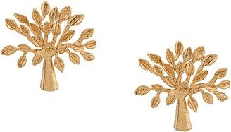Logo Tree Stud Earrings