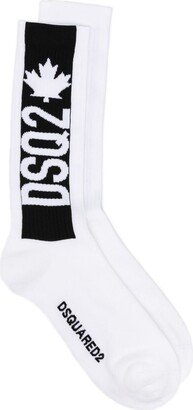 DSQ2 ribbed mid-calf socks