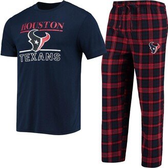 Men's Concepts Sport Navy, Red Houston Texans Lodge T-shirt and Pants Set - Navy, Red