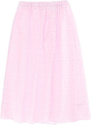 Broderie-Anglaise Midi Skirt