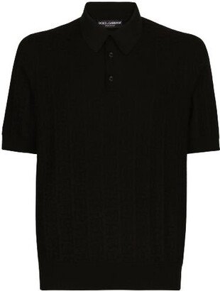 Logo Jacquard Short-Sleeved Polo Shirt