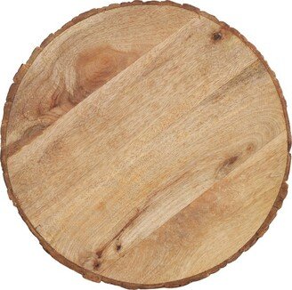 Saro Lifestyle Bark Edge Wood Charger, 14 Ø Round, Natural (Set of 4)