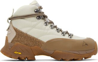 Off-White & Beige Andreas Strap Boots