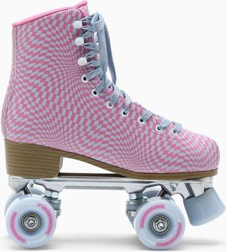 Impala Skate Pink/light blue Wavy Check roller skates