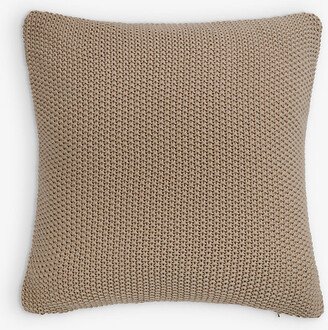 Mink Lyra Textured-finish Cotton Cushion Cover 50cm x 50cm