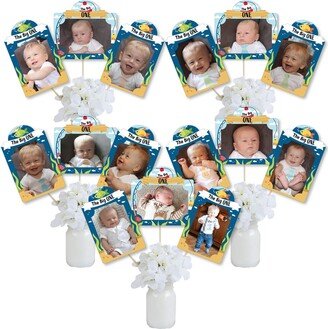 1St Birthday Reeling in The Big One - Fish First Party Picture Centerpiece Sticks Photo Table Toppers 15 Pieces